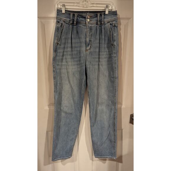 Pilcro and the Letterpress Anthropologie High-Waisted Pleated Jeans 27 - Picture 1 of 8